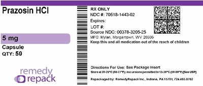 Prazosin HCl 5mg 70518 1443 02